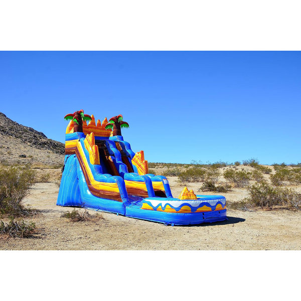 JumpOrange 19' Oasis Commercial Grade Water Slide with Detachable Deep